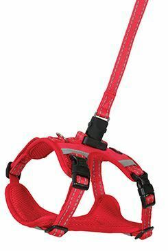 Postroj pes s vodítkem 2m CLIP&GO červená S Zolux