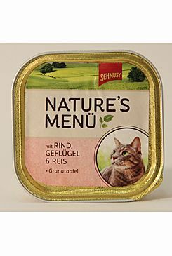 Schmusy Cat Nature Menu vanička hovězí+drůbež 100g
