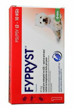 Fypryst Spot-on Dog S sol 1x0,67ml (2-10kg)